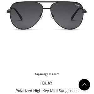 Quay Australia Black Aviator Sunglasses